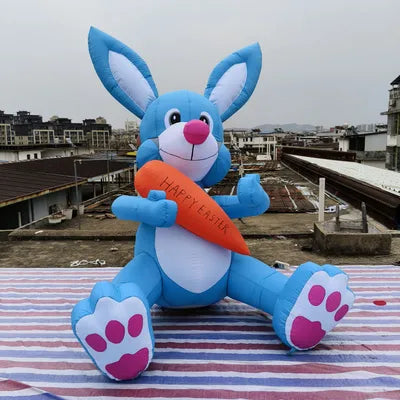 Riesenaufblasbarer Osterhase - Mit Karotte Feiertagsdeko