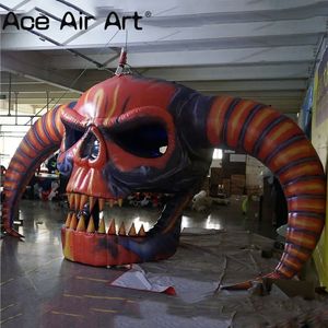 Halloween Gruselhauselement Große Außenaufblasbare Dämonenschädel