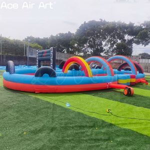 PVC Aufblasbare Go-Kart Bahn - Rennsport-Spiel für Spielplatz