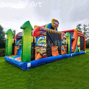 Professioneller Aufblasbarer Pop-Art-Hindernisparcours mit Sicherheitsnetz